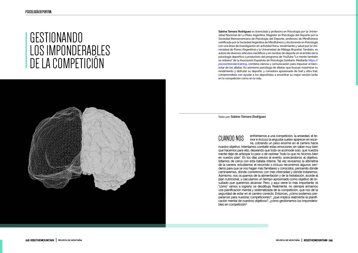 PSICOLOGÍA DEPORTIVA. Gestionando los imponderables de la competición