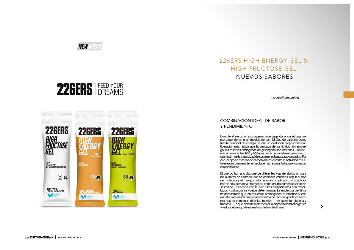 226ERS HIGH ENERGY GEL & HIGH FRUCTOSE GEL. Nuevos sabores