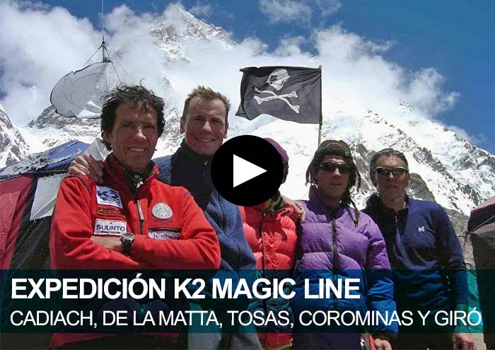 Expedición K2 Magic Line. Óscar Cadiach, Manel de la Matta, Jordi Tosas, Jordi Corominas y Valentín Giró
