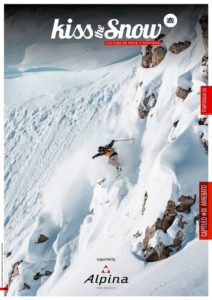 Portada Revista de esquí y cultura de nieve Kissthesnow. Noviembre 2023. Manu Barnarad. Freeride World Tour