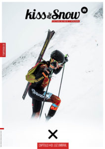 Kissthesnow. Revista de esquí y cultura de nieve. Temporada 8. Capítulo 1. Luz Umbral. Portada Oriol Cardona
