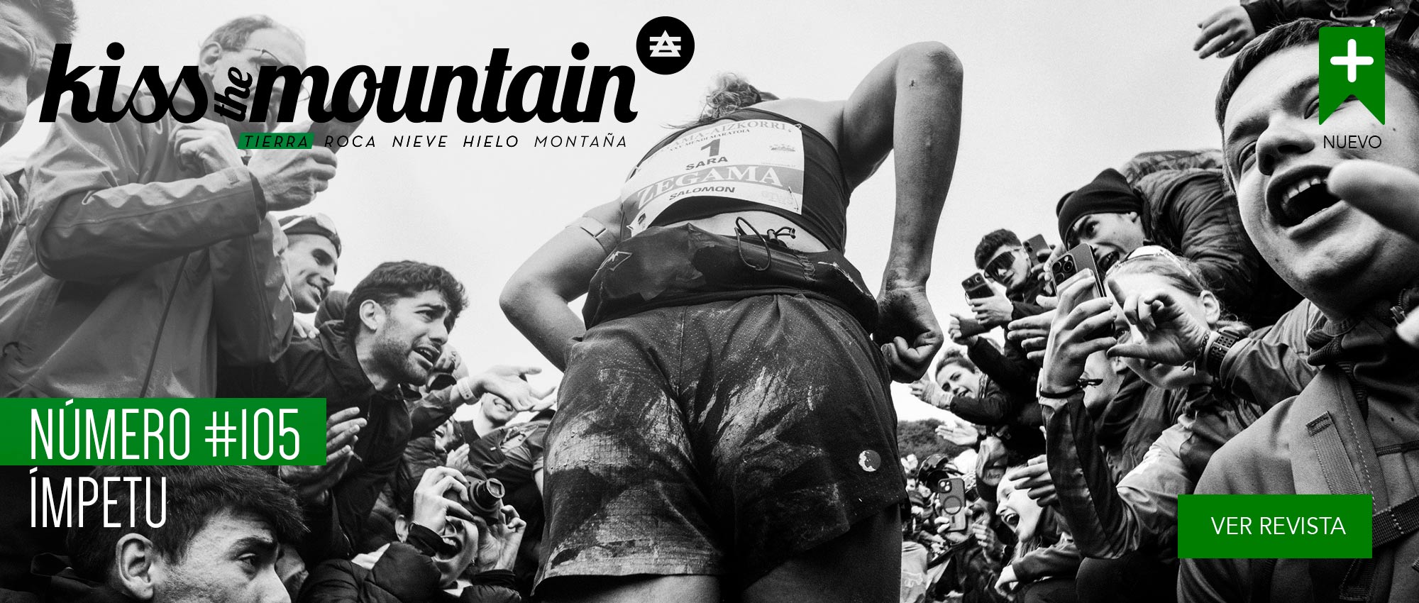 Revista de montaña. Kissthemountain. Número 105. Ímpetu. Julio - Agosto 2026. Portada. Sara Alonso